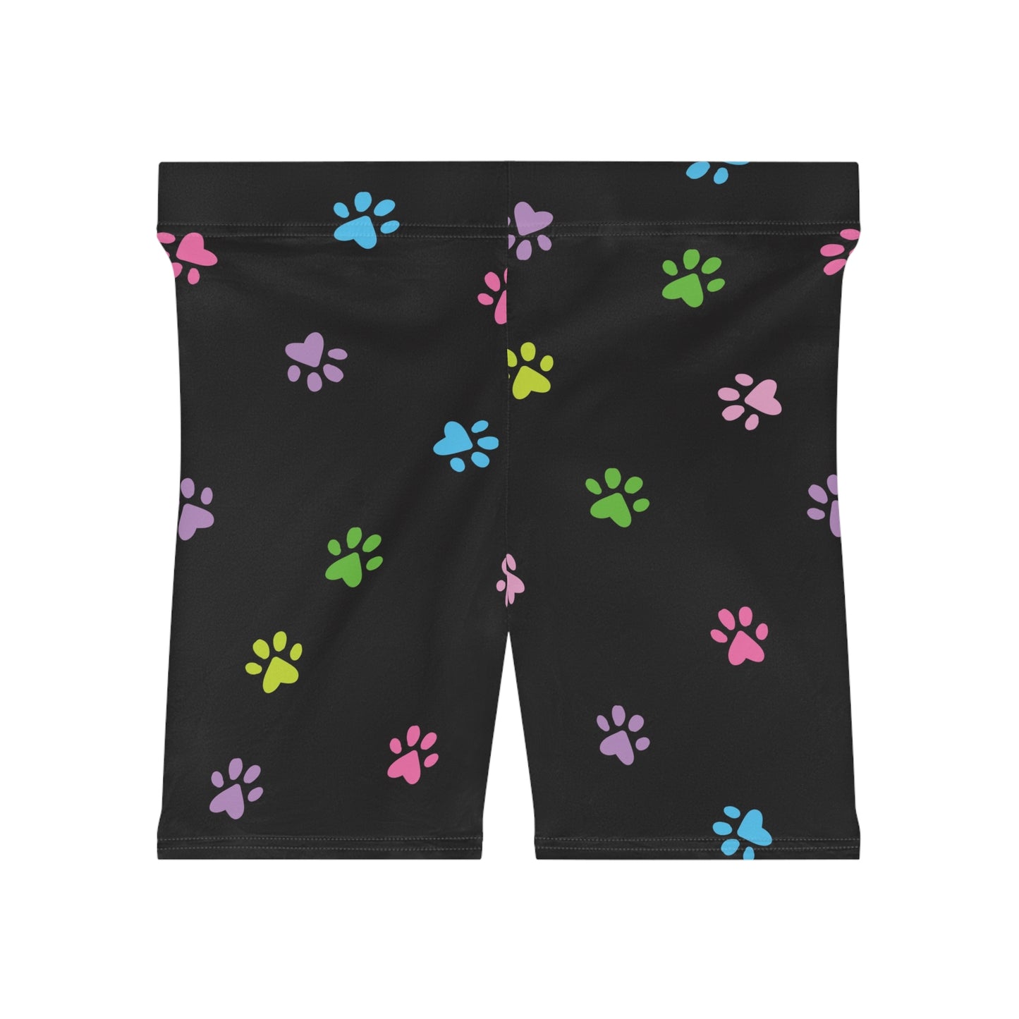 Paw Print Women's Biker Shorts