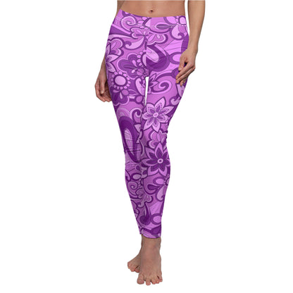 Funky Purple Women's Cut & Sew Casual Leggings