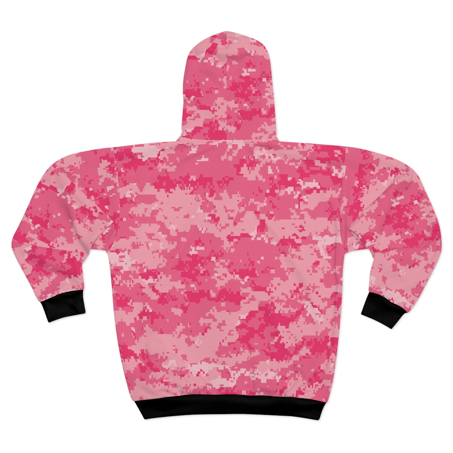 Pink Camo Unisex Zip Hoodie