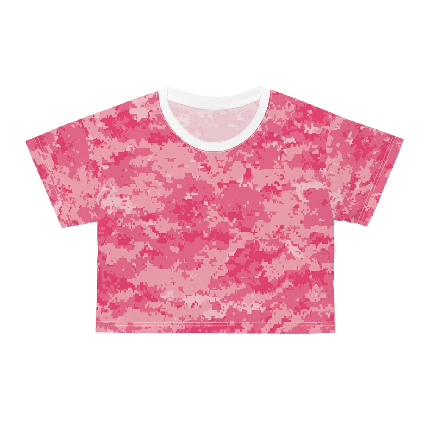 Pink Camo Crop Tee