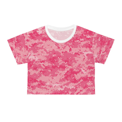 Pink Camo Crop Tee