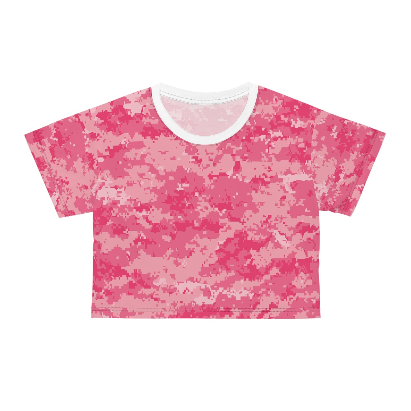 Pink Camo Crop Tee