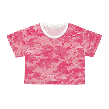 Pink Camo Crop Tee