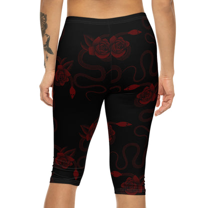 Snake & Roses Women’s Capri Leggings