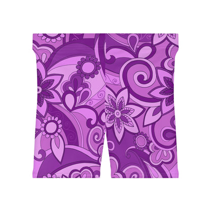 Funky Purple Women's Biker Shorts