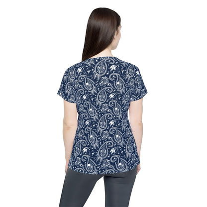 Blue Paisley Women's Sports Jersey