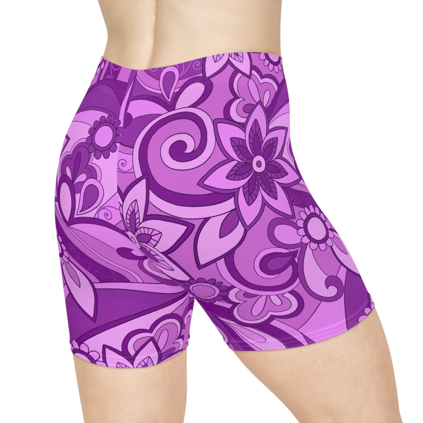 Funky Purple Women's Biker Shorts