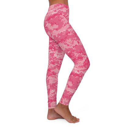 Pink Camo Women's Casual Spandex Leggings