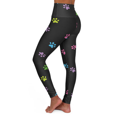 Paw Print High Waisted Yoga Leggings