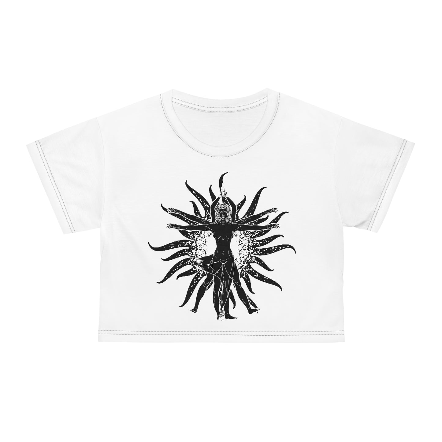 Black Vitruvian Crop Tee
