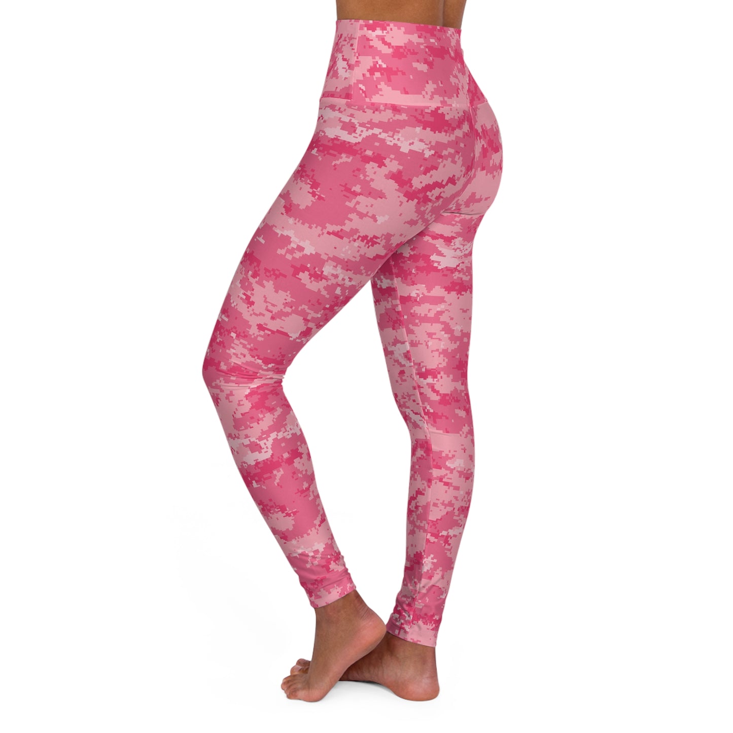 Pink Camo High Waisted Yoga Leggings