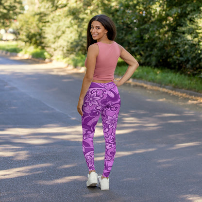 Funky Purple Women's Casual Spandex Leggings