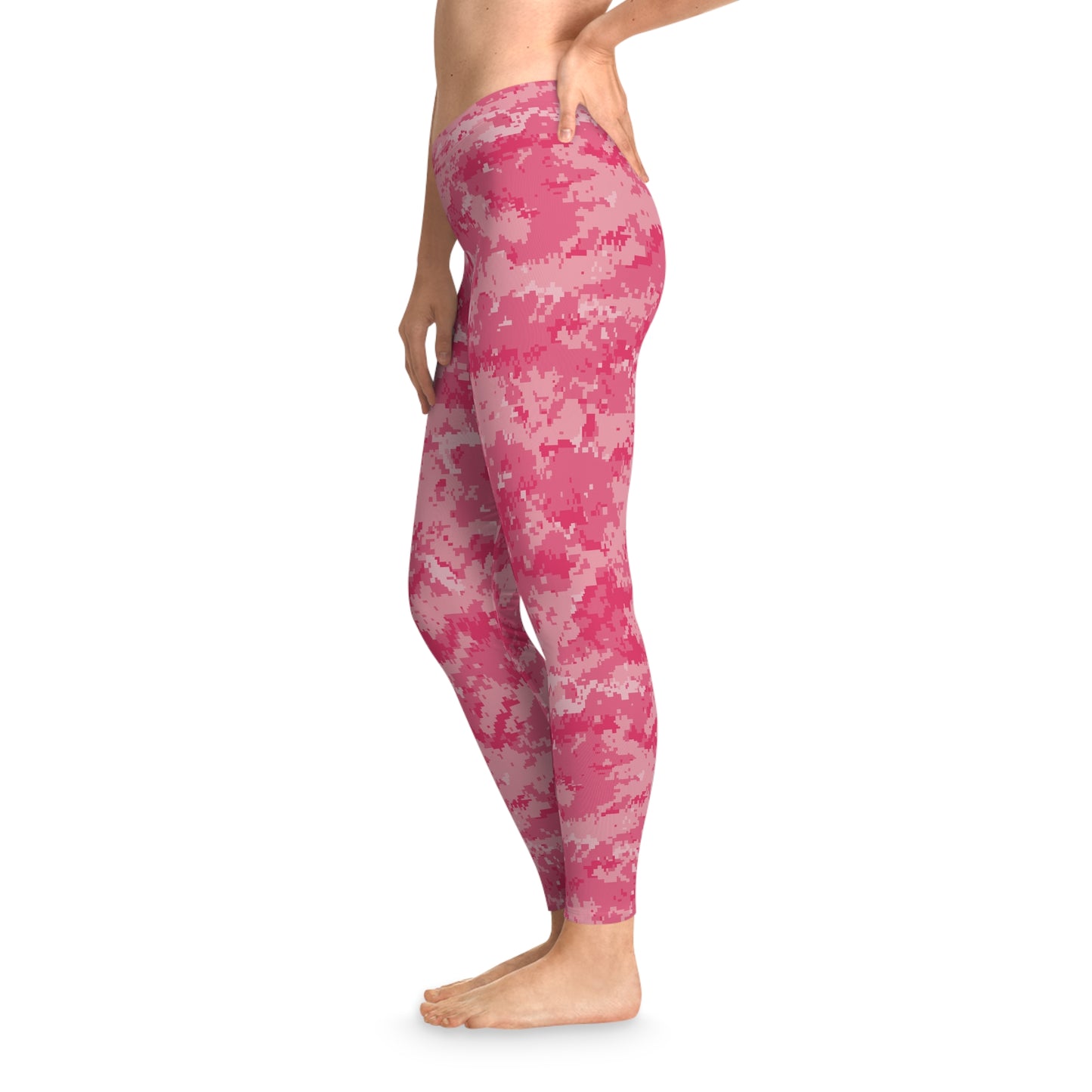 Pink Camo Stretchy Leggings