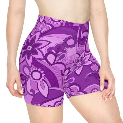 Funky Purple Women's Biker Shorts