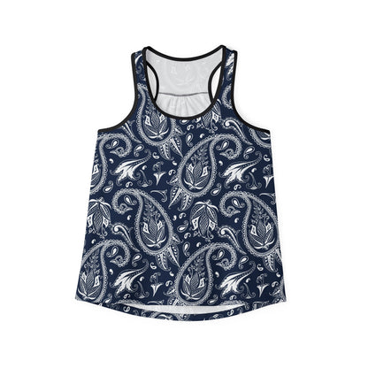 Blue Paisley Women's Tank Top