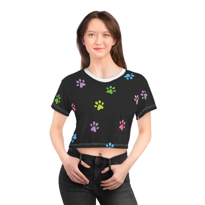 Paw Print Crop Tee