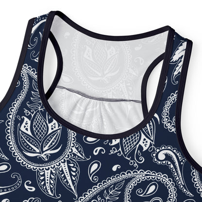 Blue Paisley Women's Tank Top