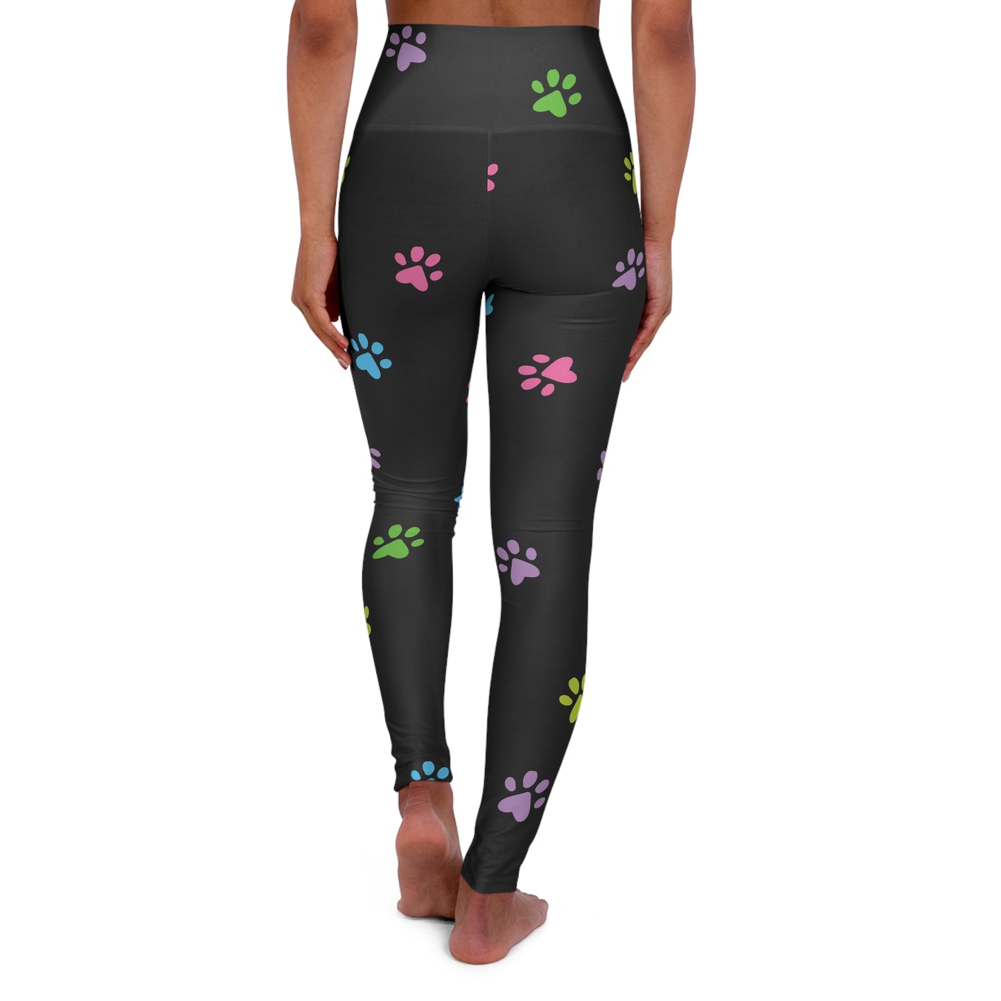 Paw Print High Waisted Yoga Leggings