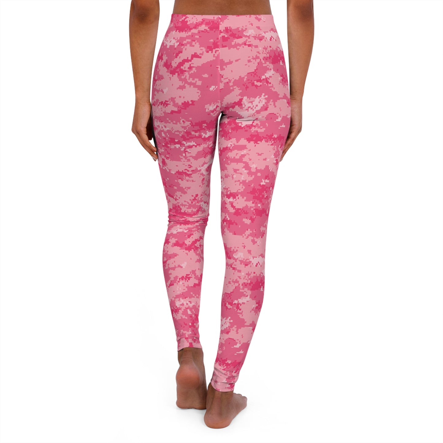 Pink Camo Women's Casual Spandex Leggings