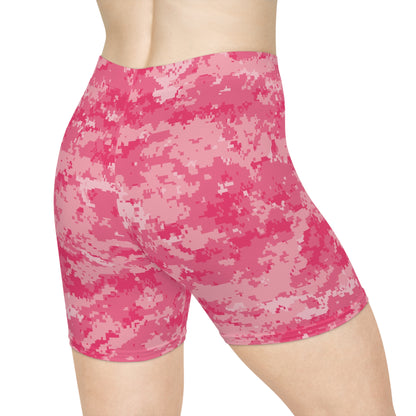 Pink Camo Women's Biker Shorts