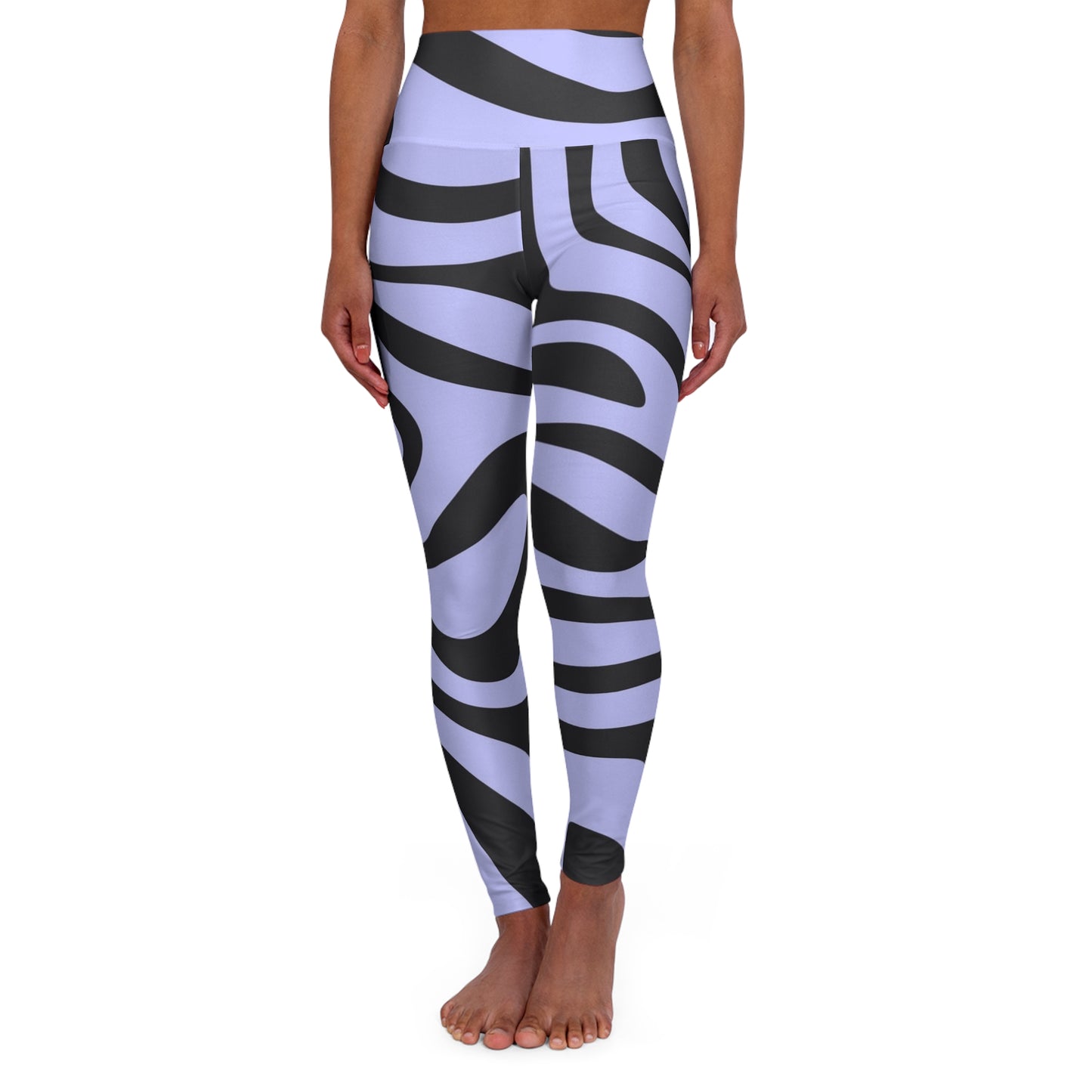 Black & White Swirl High Waisted Yoga Leggings