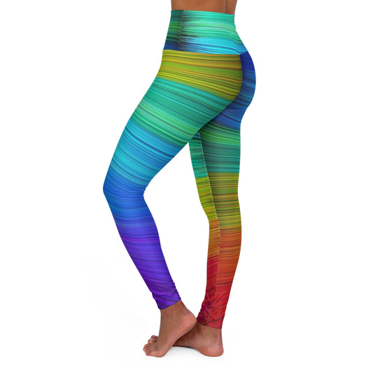 Colorful Stripes High Waisted Yoga Leggings