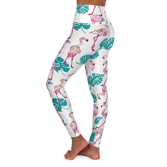 Flamingo High Waisted Yoga Leggings