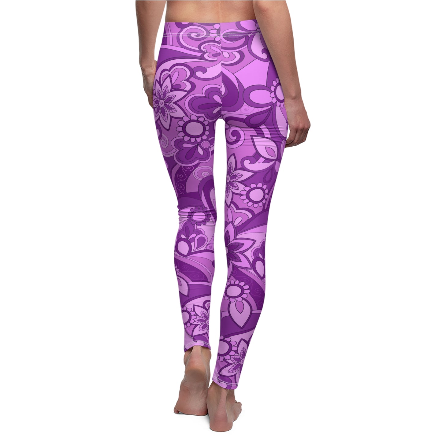 Funky Purple Women's Cut & Sew Casual Leggings