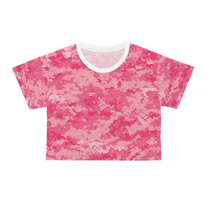 Pink Camo Crop Tee