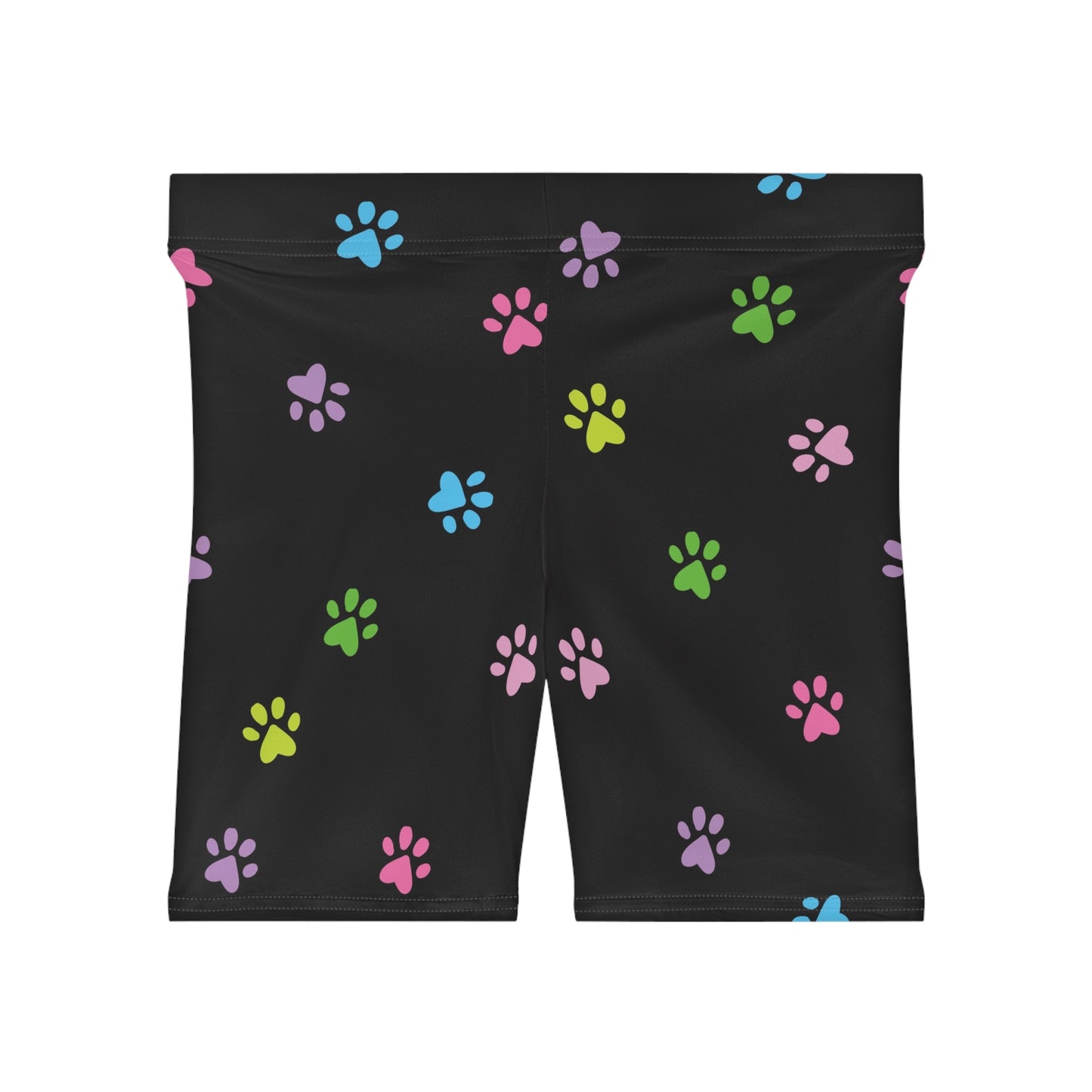 Paw Print Women's Biker Shorts