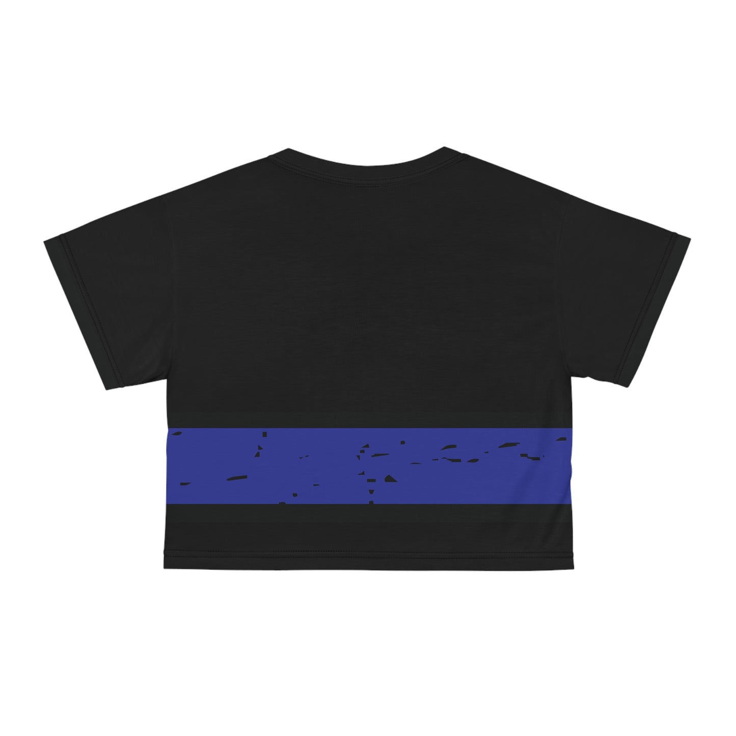 Blue Line of Defense Police Stripe Crop Tee