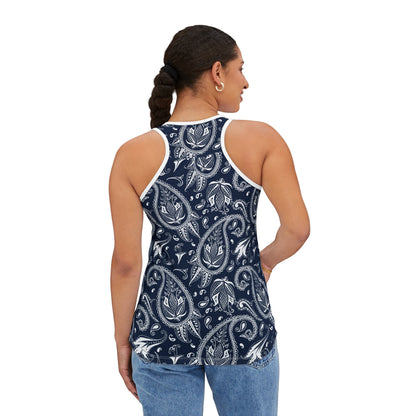 Blue Paisley Women's Tank Top