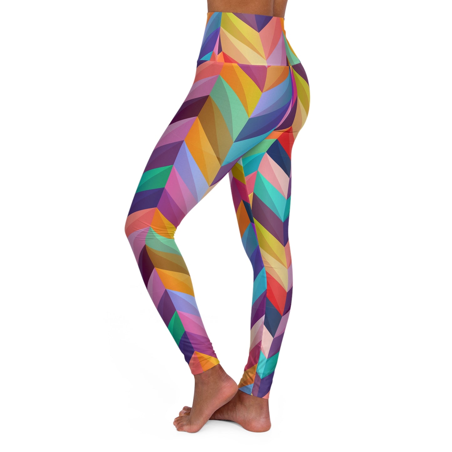 Geo Pattern High Waisted Yoga Leggings