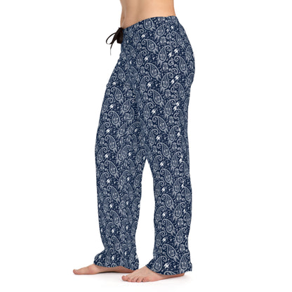 Blue Paisley Women's Pajama Pants