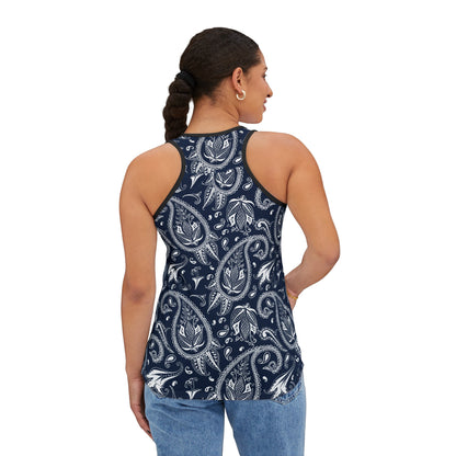 Blue Paisley Women's Tank Top