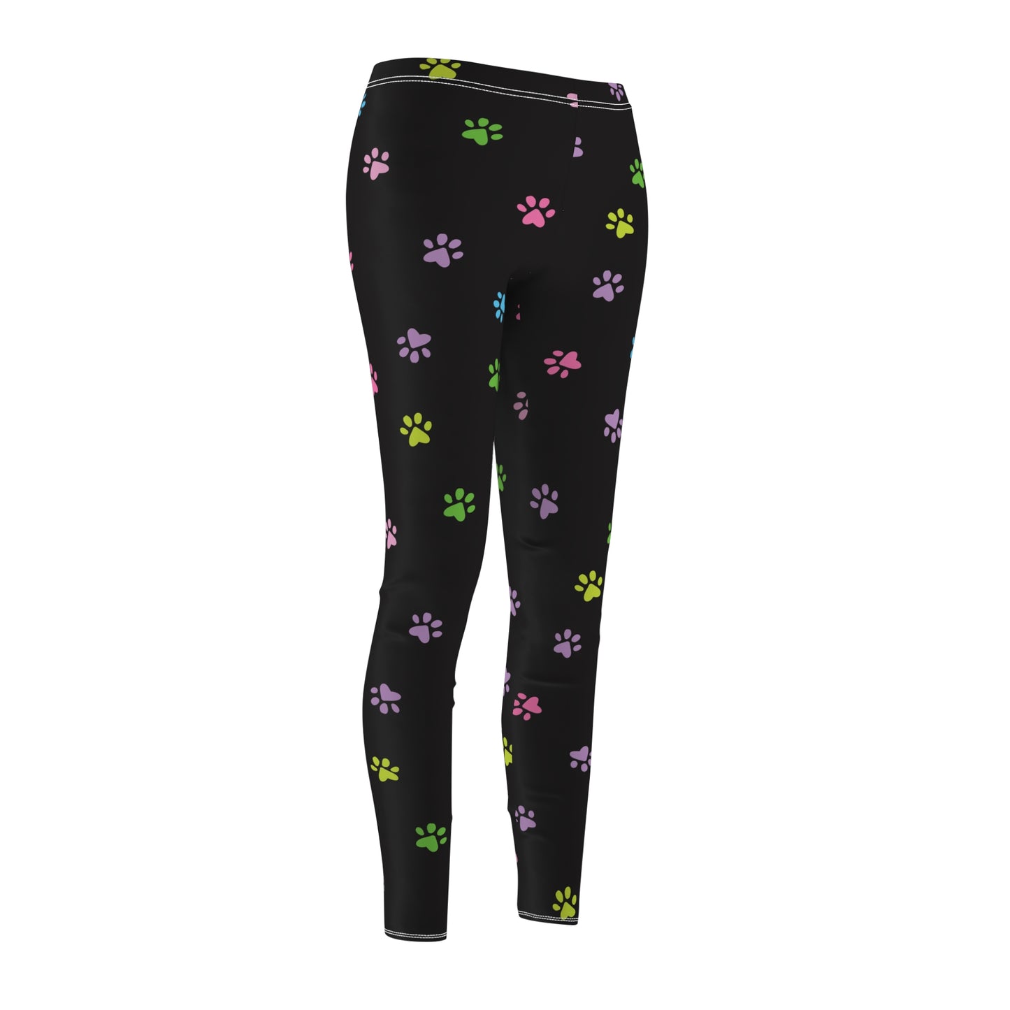 Paw Print Women's Cut & Sew Casual Leggings