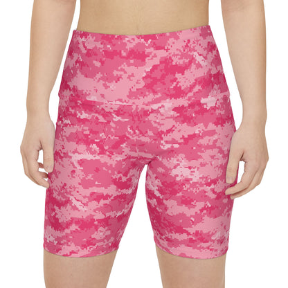 Pink Camo Women's Workout Shorts