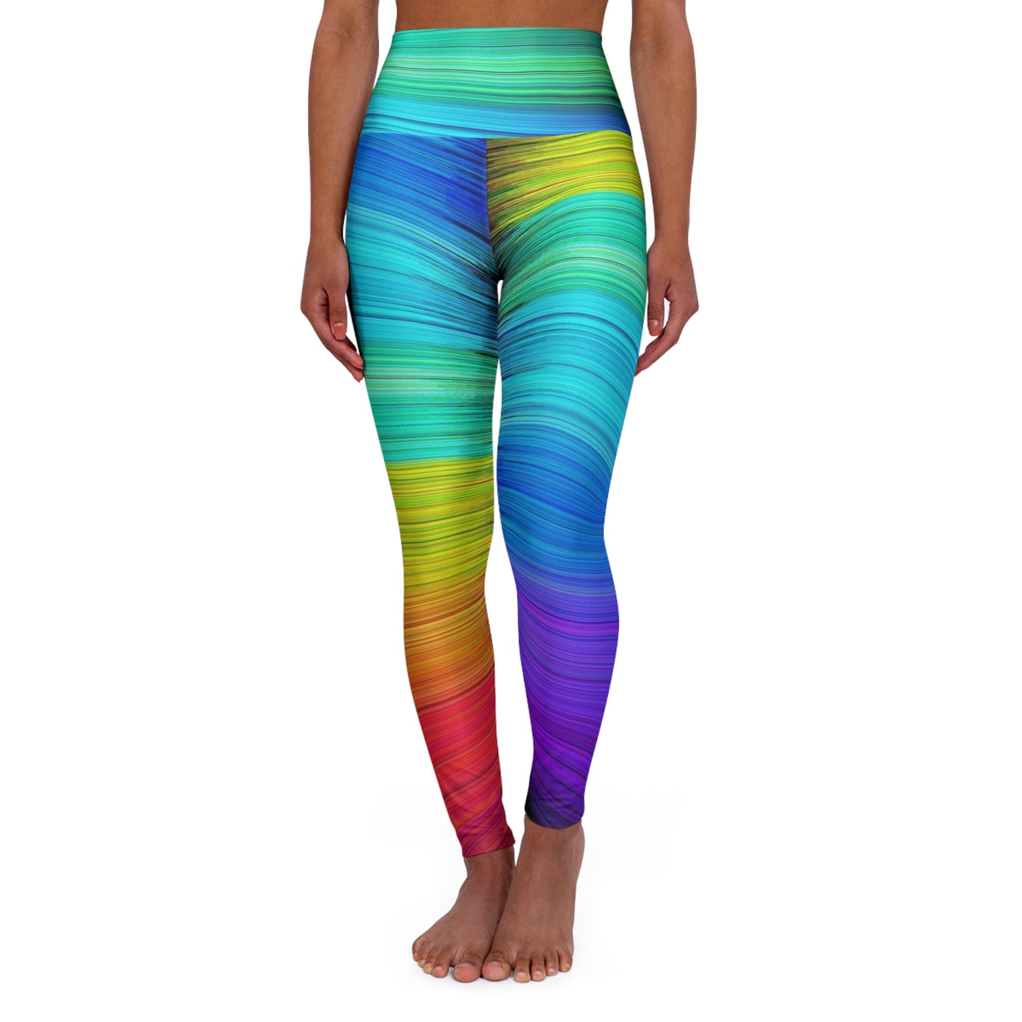 Colorful Stripes High Waisted Yoga Leggings