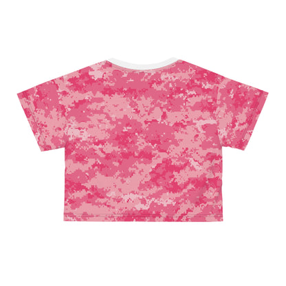 Pink Camo Crop Tee