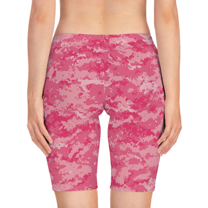 Pink Camo Women's Bike Shorts