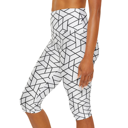 Geometric Yoga Capri Leggings