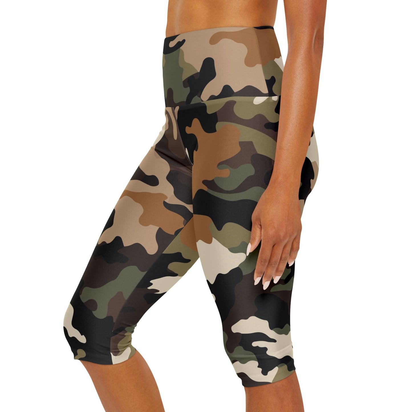 Camo B Yoga Capri Leggings (AOP)