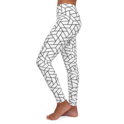 Geometric Women's Casual Spandex Leggings