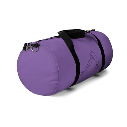 Yoga Pose Purple Duffel Bag