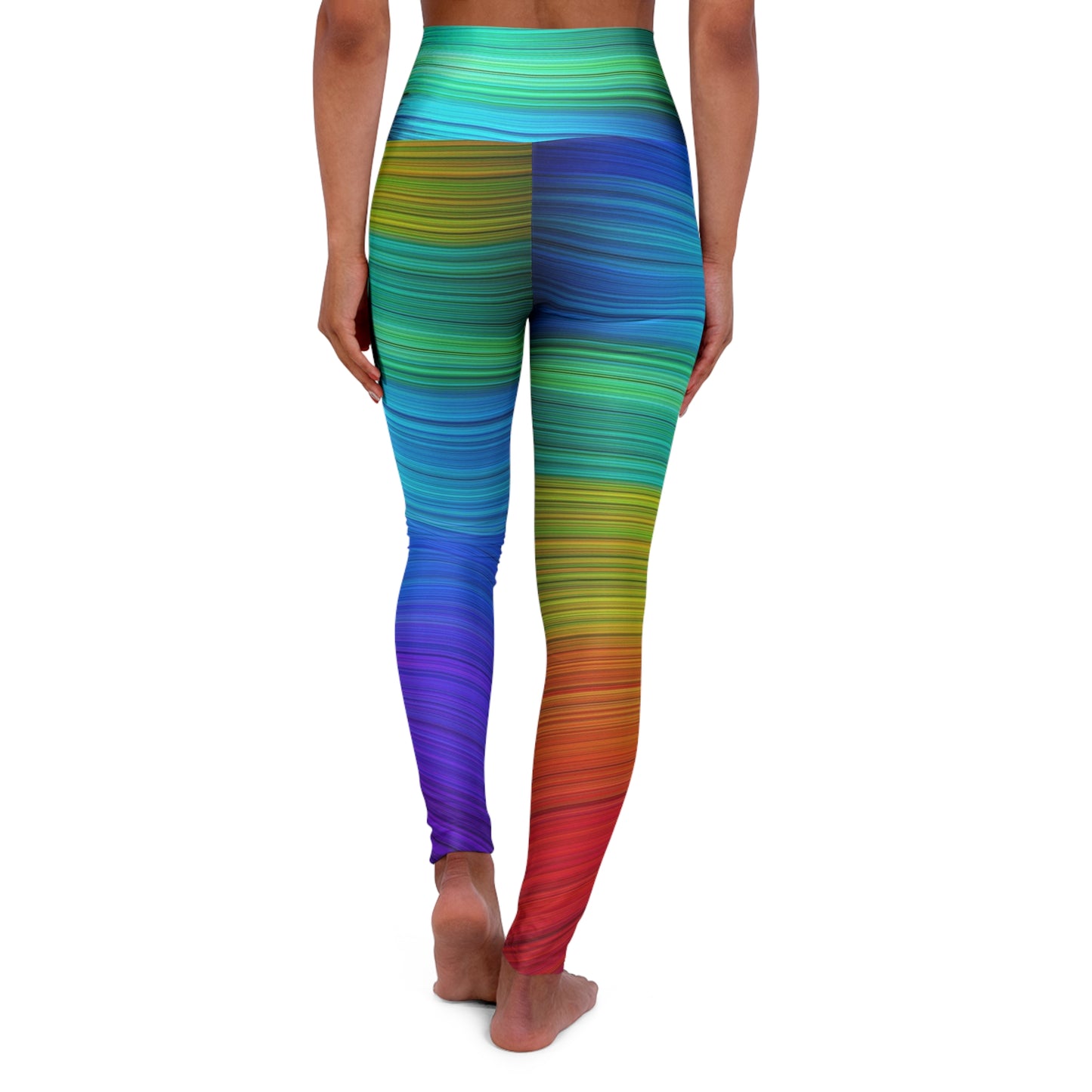 Colorful Stripes High Waisted Yoga Leggings