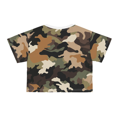 Camo B Crop Tee