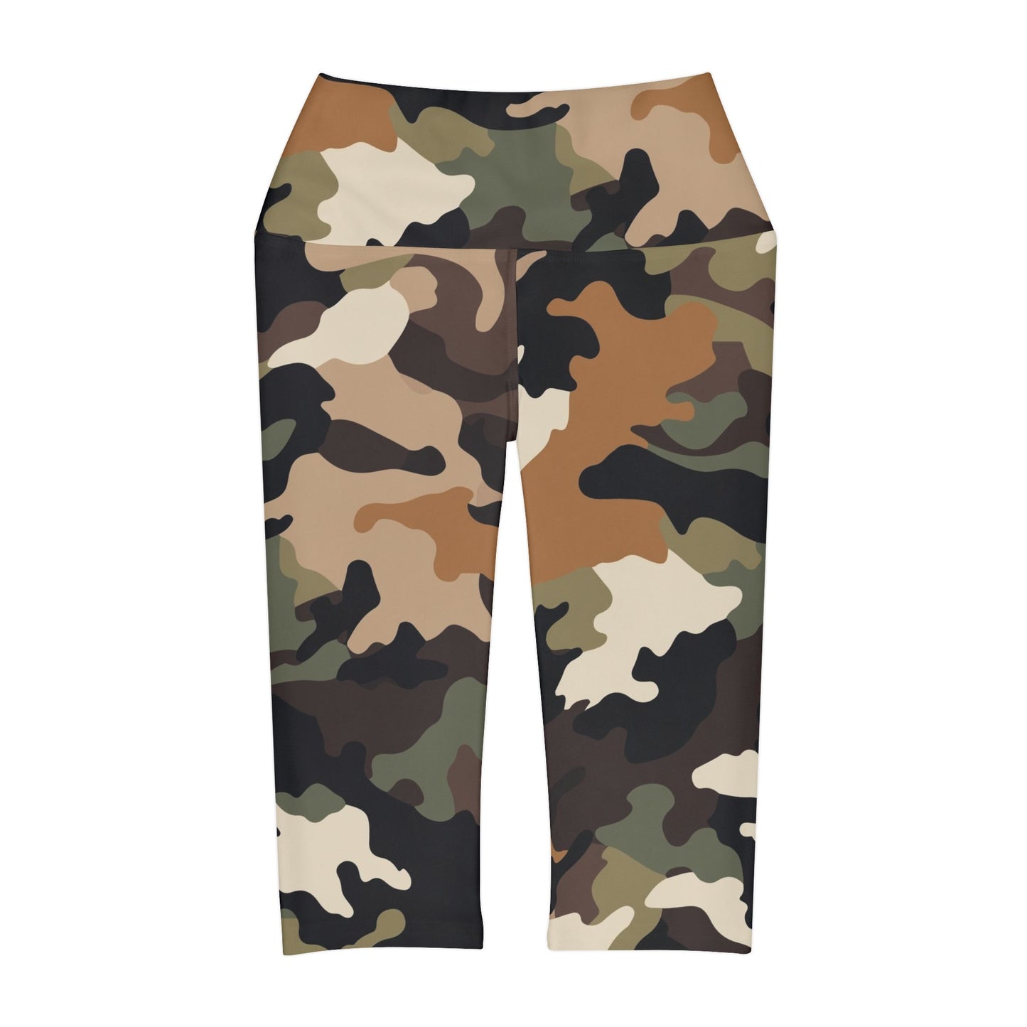 Camo B Yoga Capri Leggings (AOP)