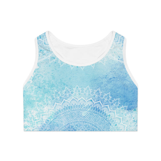 :Lite blue Mandala Sports Bra