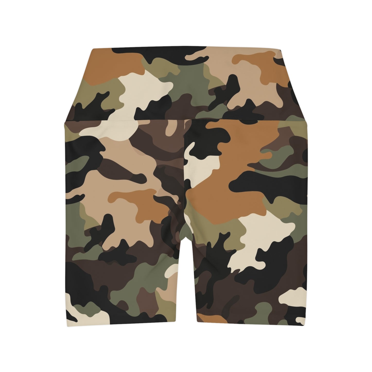 Camo B High Waisted Yoga Shorts