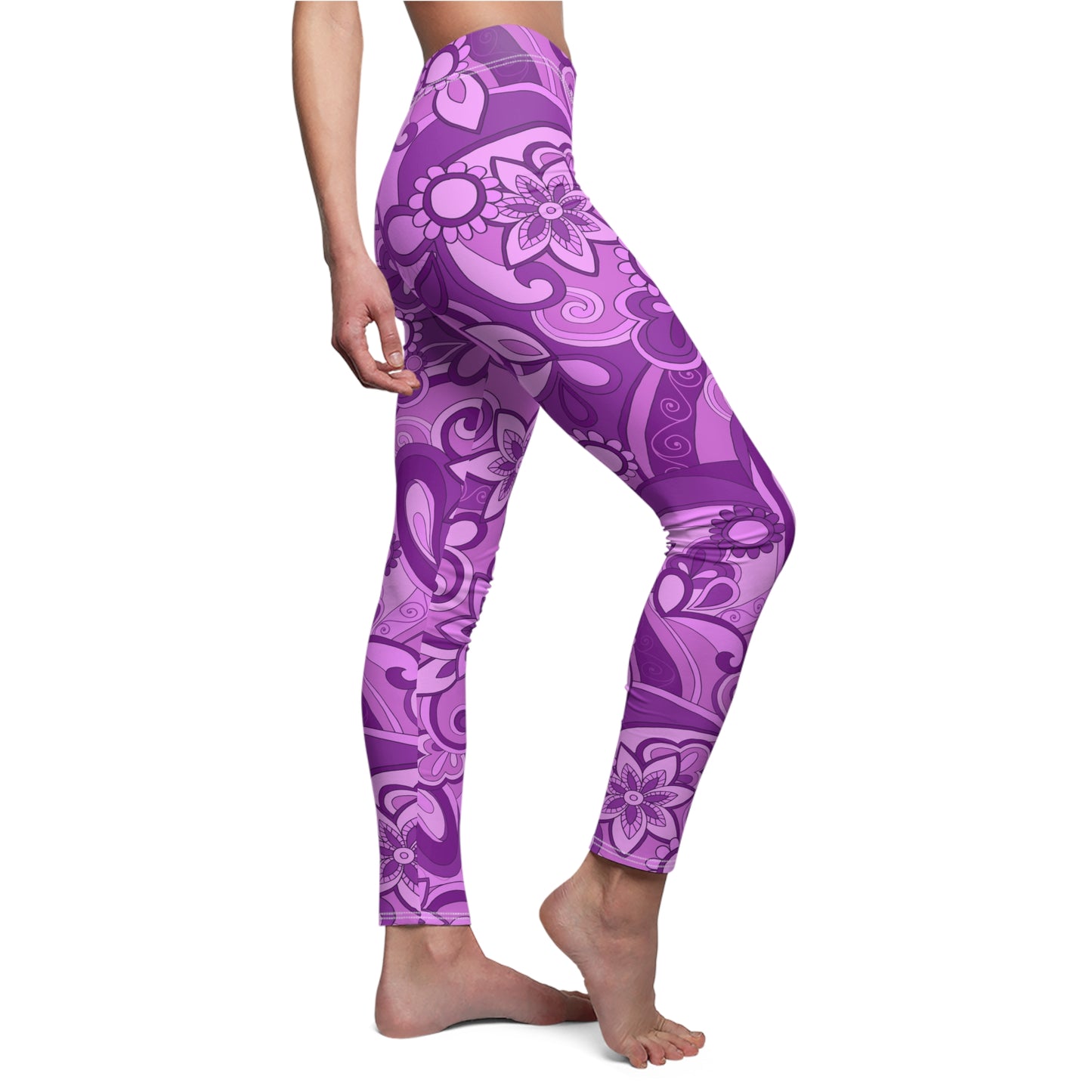 Funky Purple Women's Cut & Sew Casual Leggings